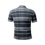 Men’s Black and Gray Plaid Polo T-Shirt