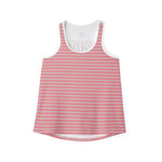 Women's Pink & White Striped Racerback Tank Top – Casual & Comfy