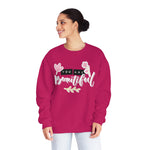 Women's "You Are Beautiful" Floral Sweatshirt