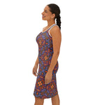 Women’s Sleeveless Midi Dress – Boho Blaze Racerback Edition by Progressive18