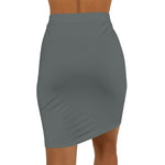 Women’s Solid Slate Grey Bodycon Skirt