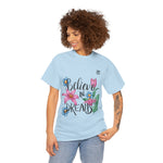 Women’s “Believe in Dreams” Floral Graphic T-Shirt – Inspiring & Stylish