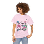 Women’s “Believe in Dreams” Floral Graphic T-Shirt – Inspiring & Stylish