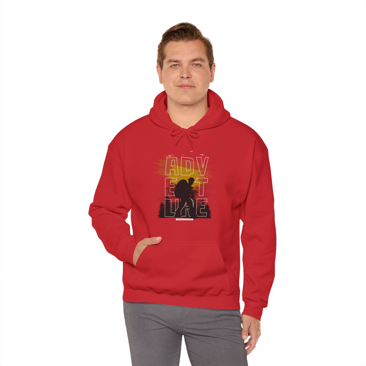 Men's Full Sleeve Adventure Graphic Printed Hoodie