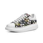 Unisex Non Slip Lace Up Faux Leather Sneakers