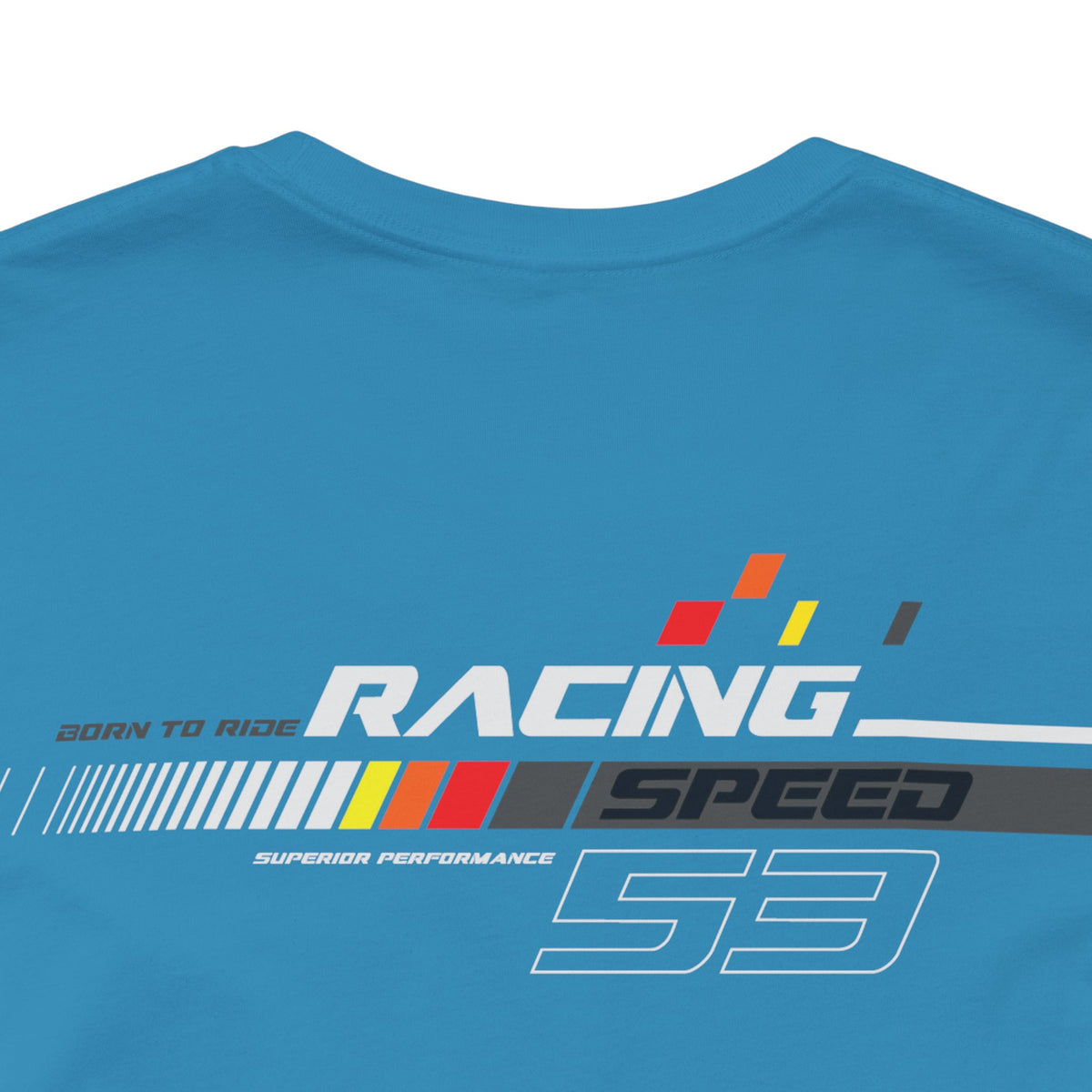 Racing Speed 53 Printed Short Sleeve Cotton T-Shirt