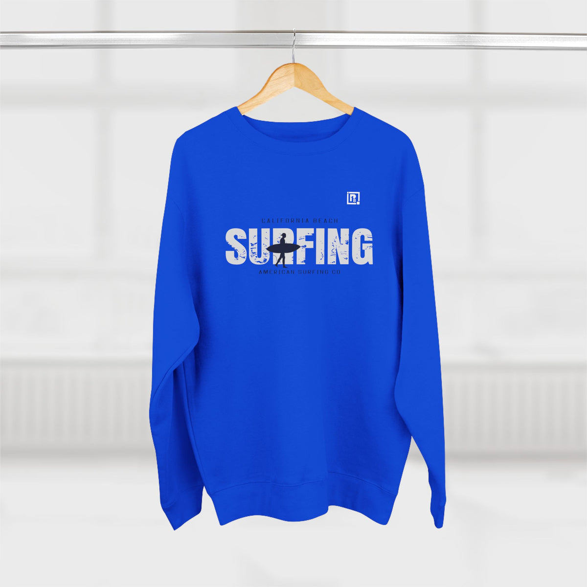 Men's Surfing Printed Crew Neck Sweatshirt