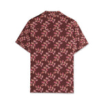 Men’s Maroon Floral Short Sleeve Shirt