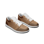 Men's Tan and Brown Low-Top Sneakers