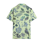 Men’s Pastel Green Artistic Print Short Sleeve Shirt