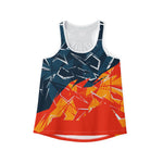 Women's Abstract Graphic Racerback Tank Top – Bold & Performance-Ready