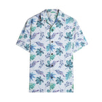 Men’s Tropical Leaf Print Short Sleeve Shirt