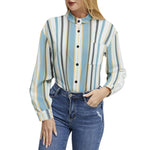 Women’s Pastel Striped Button-Up Shirt – Elegant, Lightweight & Versatile