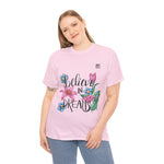 Women’s “Believe in Dreams” Floral Graphic T-Shirt – Inspiring & Stylish