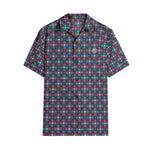 Men’s Short Sleeve Navy Blue Printed Shirt