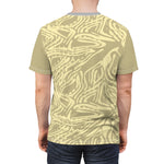 Light yellow abstract patterns Printed Cotton T-Shirt