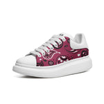 Unisex Non Slip Lace Up Faux Leather Sneakers