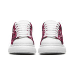 Unisex Non Slip Lace Up Faux Leather Sneakers