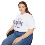 This Is Our Happy Place" Graphic T-Shirt – Comfort Meets Positivity