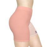 Women's Two-Tone High-Waist Biker Shorts