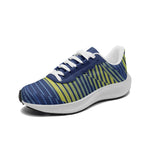 Ultra-Lightweight Breathable Running Shoes – Blue & Yellow Pattern