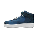 Men's Navy High-Top Sneakers with Velcro Strap