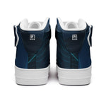 Men's Navy High-Top Sneakers with Velcro Strap