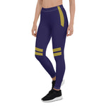 Women’s Navy & Yellow Striped Leggings
