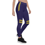 Women’s Navy & Yellow Striped Leggings