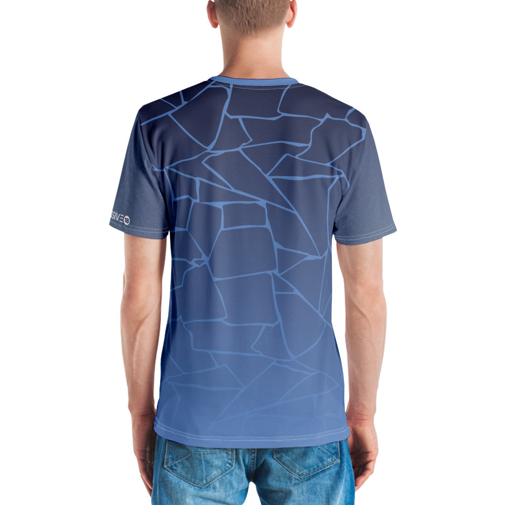 Abstract Printed Round Neck Cotton Slim Fit T-Shirt