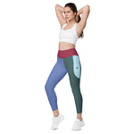 Women’s Multi-Color Block Leggings with Pockets