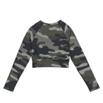 Women's Camo Long-Sleeve Crop Top