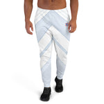 Men’s White Gradient Striped Joggers
