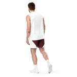 Men’s Maroon & White Sports Shorts – Performance & Comfort