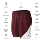 Men’s Maroon & White Sports Shorts – Performance & Comfort