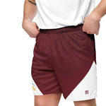 Men’s Maroon & White Sports Shorts – Performance & Comfort