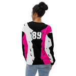 Women's Pink, Black & White Abstract Sweatshirt