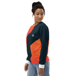 Women's Black & Orange Geometric Sweatshirt