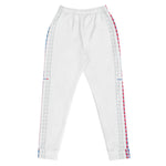 Women’s White Joggers with Side Detail