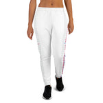 Women’s White Joggers with Side Detail