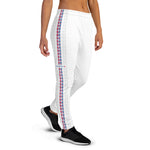 Women’s White Joggers with Side Detail