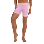 Women's Pink High-Waisted Biker Shorts