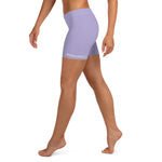 Women's Lavender High-Waist Biker Shorts