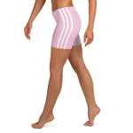 Women's Pink High-Waisted Biker Shorts