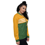 Women's "Witchy Mama" Mustard Bomber Jacket
