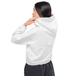 Women's White Cropped Windbreaker Jacket
