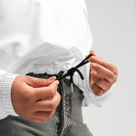 Women's White Cropped Windbreaker Jacket