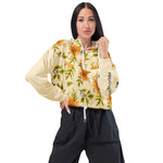 Women's Floral Cropped Windbreaker Jacket