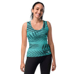 Women's Tropical Palm Print Sleeveless Bodysuit – Chic, Trendy & Comfortable