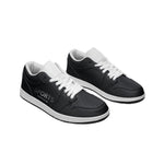 Men's Black and White Sports Low-Top Sneakers